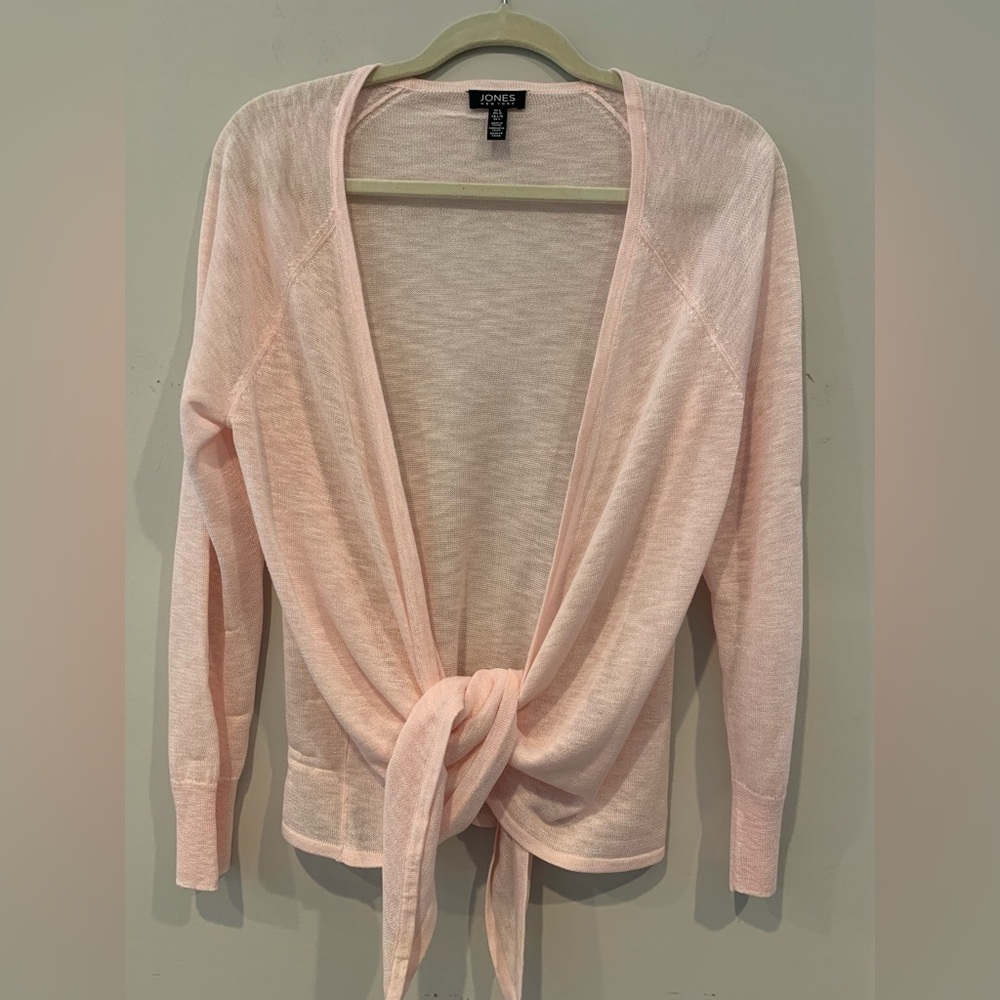 Pink Tie-Front Jones of New YorkWomen's Sweater